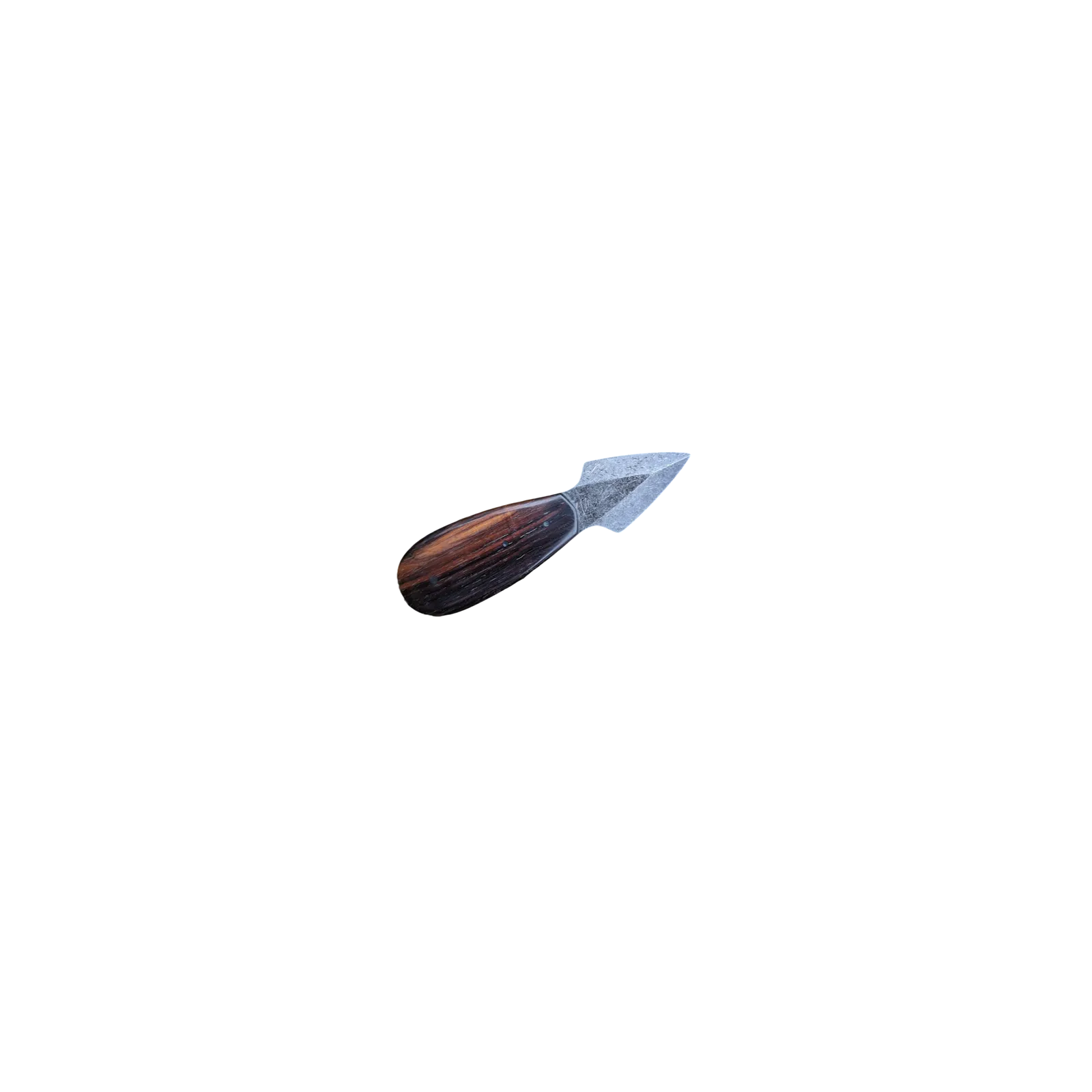 Couteau de cuisine Lance à huîtres Atelier sous l'éclipse 80CRV2 bois de fer acid stonewash